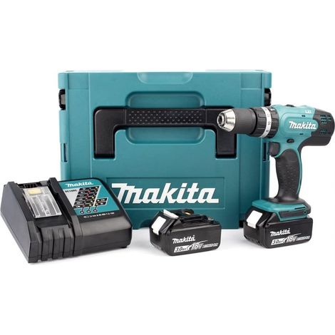 Trapano a percussione 18V LXT (2x3,0 Ah) in valigetta MAKPAC - MAKITA DHP453RFJ (1/8)