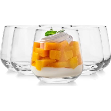 Glasmark KROSNO 1992 Lot De 6 Coupes À Glace En Verre Transparent Coupes À Dessert Élégantes 340 ml (1/4)