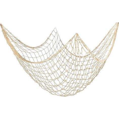 Filet de Peche Décoratif, Filet de Pêche Mer, Décorations Murales, 150cm 200cm Méditerranéen Style Maison, Decoration Pirate, Décoration en Résille pour Fête, Mariage, Maison, Photographie (1/5)