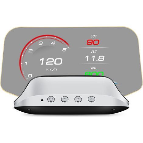 C3 HUD Head-up-Display, Tachometer, OBD2+GPS Dual-System, intelligentes OBD2-Multifunktions-Digitalinstrument, Geschwindigkeitsprojektor, geeignet für alle Fahrzeuge