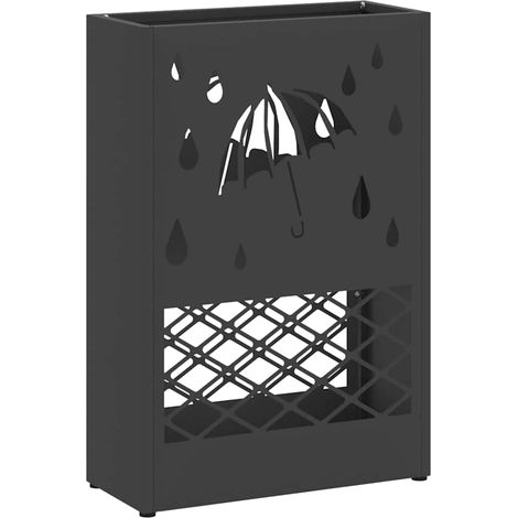 Porte-parapluie Noir 28 x 12 x 41 cm Acier (1/5)
