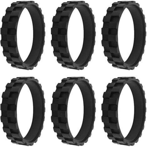 Lot de 6 pneus pour aspirateur robot, pièces de rechange pour robots, aspirateur de sol, roues de robot, pneus de rechange pour aspirateur, kit de brosses à rouleaux, roues de rechange pour aspirateur