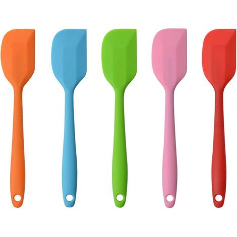 LITZEE Silikonspatel, Silikonutensilien, hitzebeständiges Antihaftmittel, ungiftig, BPA-frei, Gebäckbackwerkzeug, 5 Set-Set (1/5)