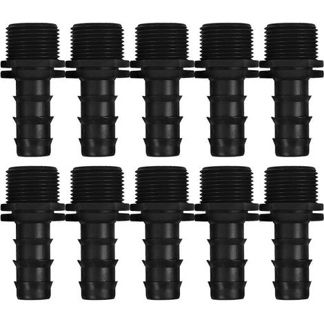 Raccords de tuyau d'irrigation goutte à goutte Pom, raccords barbelés pour tuyau, lot de 10 (1/5)