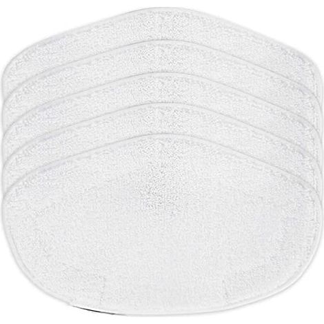 5 Chiffons lavables pour Polti Vaporetto SV440Double et SV400 — Patins pour Polti Vaporetto Smart 100B — Housses pour balais vapeur Vaporetto (1/5)