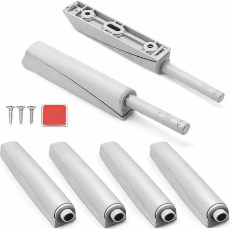 Set mit 6 Türöffnern mit Druckfunktion – Türdämpfer mit Soft-Close-Funktion – Zur Ausstattung von Möbeln und Schubladen (1/5)