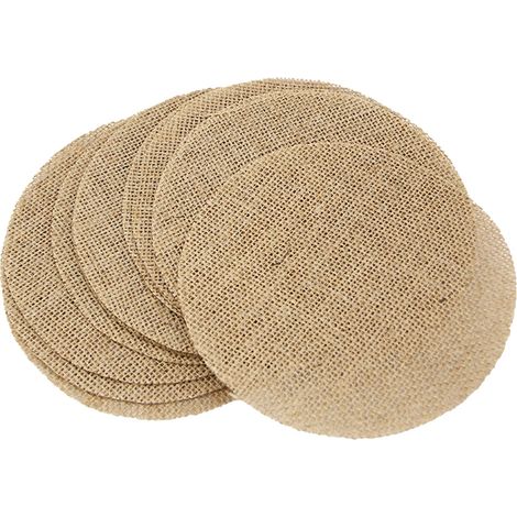 Porte Couvert en Toile Jute, 10 Pièces Napperon en Jute pour Soirée Repas Fête Mariage (1/5)