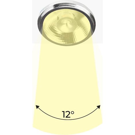 Bombilla LED AR111 12W Regulable - 12º - Driver Externo - 3000K - Blanco Cálido