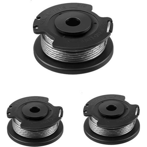Replacement spool for Bosch ART 23 SL/ART 26 SL/ART 2300/ART 23-28/ART EASY (F016800569/F016800385) for Bosch lawnmowers with 1 cap (F016F04557) 3 pieces (1/5)