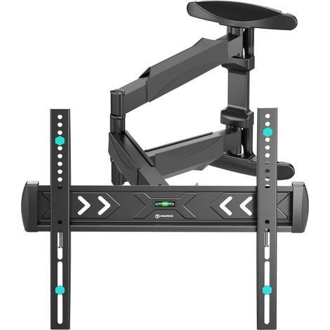 Bras TV Mural Articulé pour 40" - 75" TV, Support Mural TV Universel Poids de 35 kg - Fixation Murale TV VESA 100x100 - VESA 400x400 mm/Support Television Mural Pivotant Inclinable Noir (1/5)