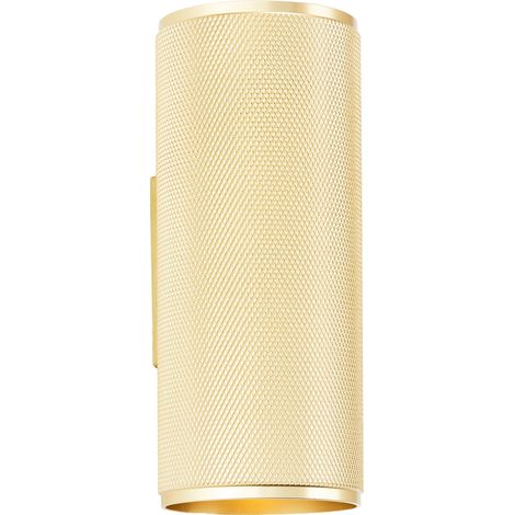 Brilliant Lampe Marty LED Wandleuchte 2flg Up-/Down sand schwarz/matt gold Metall/Glas gold 2x GU10, 10 W, LED-Leuchtmittel inklusive und wechselbar