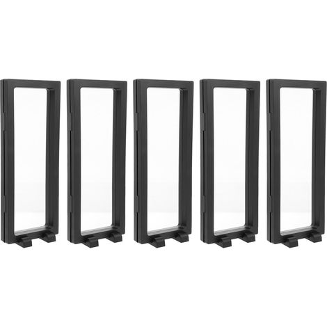 Lot de 5 vitrines transparentes pour bijoux avec présentoir