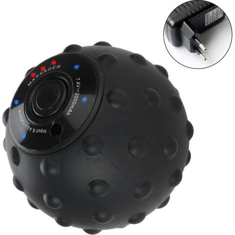 Balle De Massage Vibrante - 4 Niveaux De Vibration - Pour Soulagement Des Douleurs Musculaires Et Fascia - Rechargeable - Diamètre 9,5 Cm - 1 Pièce (1/5)
