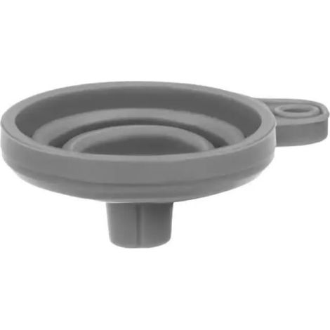 Petit Entonnoir Pliable en Silicone pour le Transfert de Liquide (Alimentaire ou non)/ Oeillet pour être Accroché- Couleur Gris (1/4)