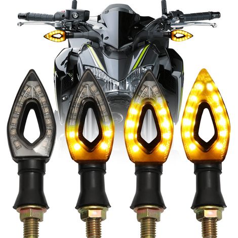 Clignotants Moto LED E24 12 Sequentiel Indicateurs 12V Universel Mini Ampoule Étanche Compatible avec R1 R6 FZ6 FZ1 FZ FJR Fazer XT WR TT-R (1/5)