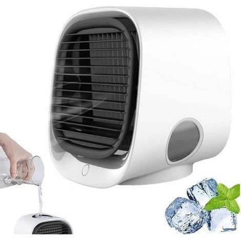 Ventilateur Brumisateur avec TélécommandeRafrachissant, OscillantTable, USBDesign Moderne -