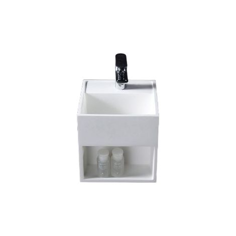 Wandwaschbecken Bernstein TWG31 Mineralguss 30x30x30cm Weiß matt (1/4)