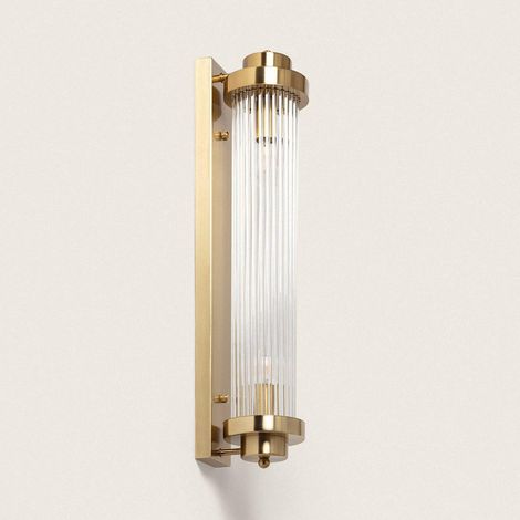 Ledkia – Wandleuchte aus Metall und Glas – vertikal – warmweißes Licht – für Hotel- und Restaurantbeleuchtung – E14 Fassung – nicht enthalten (1/5)