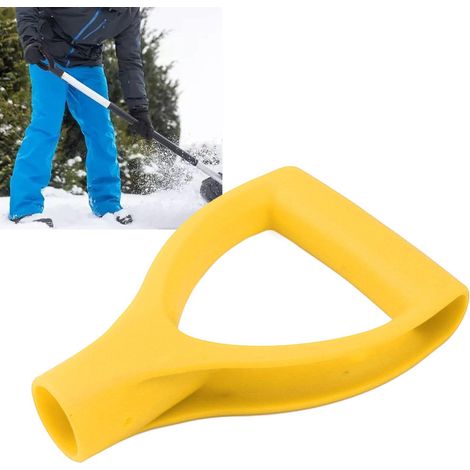 Manche de pelle en plastique jaune, diamètre intérieur de 3,2 cm. (1/5)