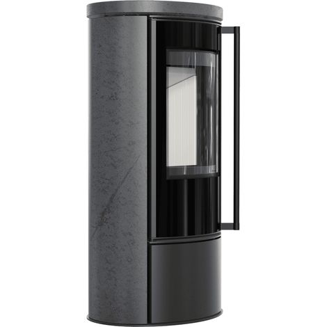 KRATKI ERIK Ø150 5,5 kW Keramikofen GRAFITE SATIN mit Keramikdeckel (1/5)