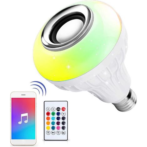 Bluetooth-LED-RGB-Lampe mit Farbwechsel und Musikfunktion, inklusive Fernbedienung, für Partys, Zuhause, Schlafzimmer und Bars (1/5)