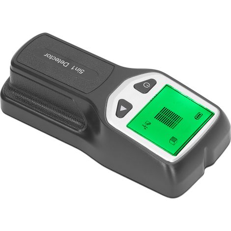 Détecteur de montants 5 en 1 portable avec écran LCD HD, pour métaux, bois et câbles (noir) (1/5)