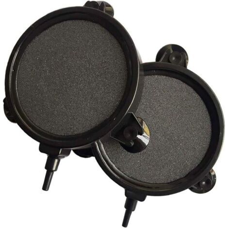 Diffuseur à bulles à disque en pierre à air en 2 parties avec ventouse pour réservoirs d'eau douce/salée, étangs, culture hydroponique (1/4)