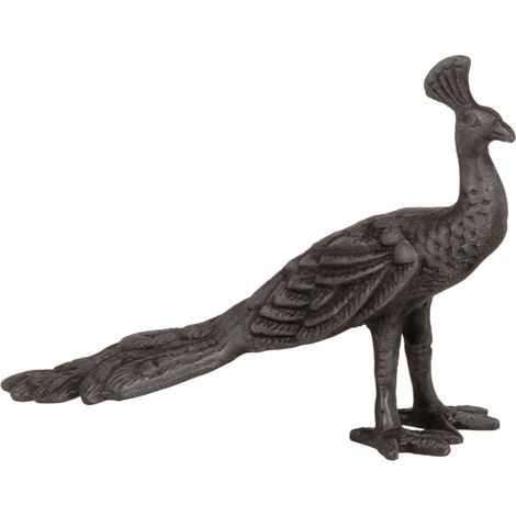 Statuette de décoration Paon en aluminium