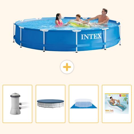 Intex Piscine Tubulaire Ronde - 366x76 cm - 5-pièces S322 (1/5)