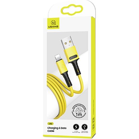 Cable Usams U52 Lightning 2A Carga rápida 1m amarillo/amarillo SJ434USB03 (US-SJ434) (1/5)