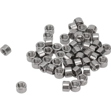 Befestigungsmuttern, robuste M4-Rundkupplungsmutter aus Edelstahl 304, 4 mm Länge für Heimwerkerarbeiten.