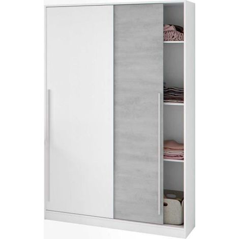 Guardaroba 2 Ante - Armadio Camera da Letto Grigio 50x200h cm (1/5)