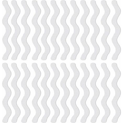 24 Pièces Autocollants Antidérapants Bandes Antidérapantes pour Douche Bain Transparent Auto-adhésif Antidérapant Autocollants Antidérapants Sécurité de Bain, pour Piscine, Escalier (1/5)