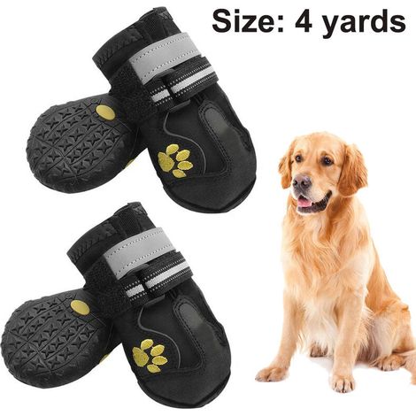 Filiyano-Protège-pattes antidérapants pour chiens, avec fermeture Velcro ajustable et réfléchissante, lot de 4, pour chiens moyens et grands, pour (1/5)