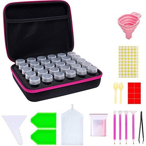Boîtes et étuis de rangement pour accessoires de peinture diamant (1/5)
