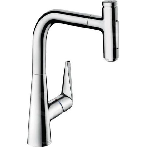 Mitigeur de lavabo 220 Select 2 jets, douchette extractible M5110-H220 chromé