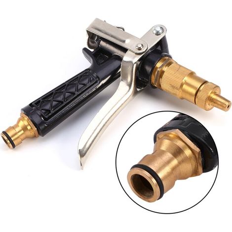 Brass Metal High Pressure Auto Car Wash Cleaning Water Gun Sprayer Hose Nozzle
