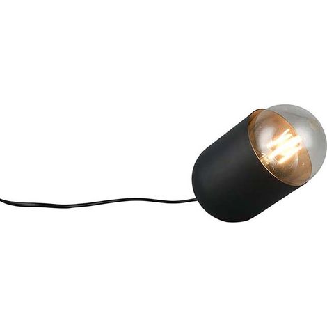 Tischlampe Nachttischleuchte Beistellleuchte E27 schwarz Schlafzimmer H 14 cm