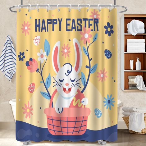 Rideau polyester pour douche 180x180 léger rideau étanche pour les amateurs de déco (1/5)