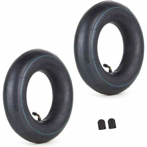 Lot de 2 Chambres à Air 4,00/3,50-6 350/400-6 3.50-6 4.00-6 4.10-6 avec Tige de Valve Coudée TR87 - Remplacement pour Tondeuses à Gazon, Remorques de Jardin, Brouettes (1/4)