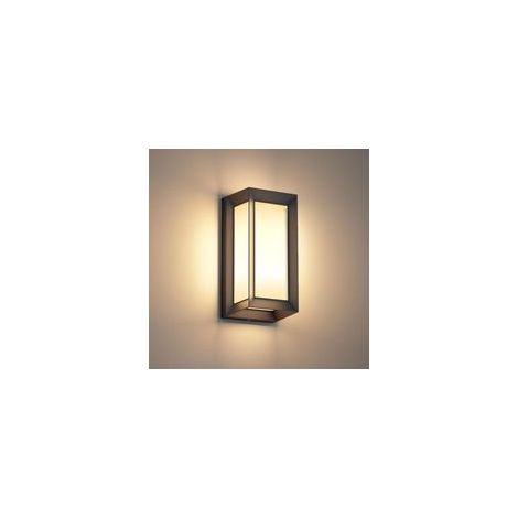 Aplique de pared interior/exterior E27, lámpara de pared moderna impermeable IP65, iluminación de pared para pasillo, entrada, balcón, bombilla no incluida, negro