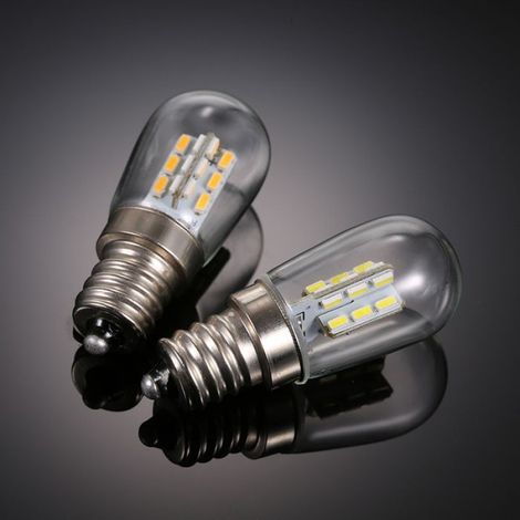 Lampe de réfrigérateur AC220V LED Mini réfrigérateur lumière réfrigérateur lampe E12 ampoule Base douille deco ampoule (1/4)