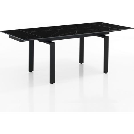 Mesa extensible de cerámica negra cm. Al.76 x P.90 x L.140/200 (1/5)
