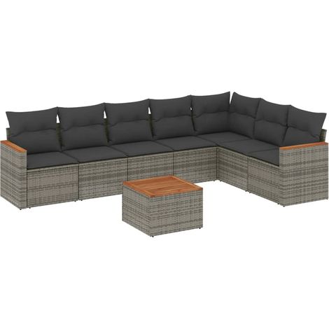 Maison Exclusive - Patio Sofa Set 8 plaza Grey (1/5)