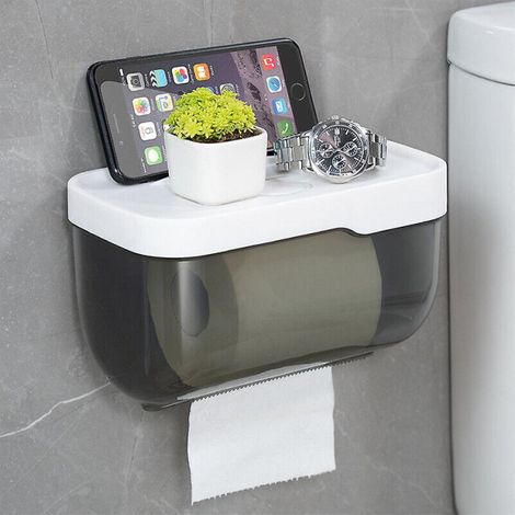 Wand-Toilettenpapierrollenhalter mit Schublade, Badezimmer-Taschentuchbox