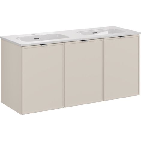 Meuble double vasque à encastrer à portes 120 cm - Sublima Cashmere - Livraison gratuite