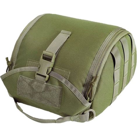 Sac tactique pour casque, rembourré et anti-rayures, grande capacité, 32 x 23 x 15 cm, pour rangement et transport en extérieur, vert armée (1/5)