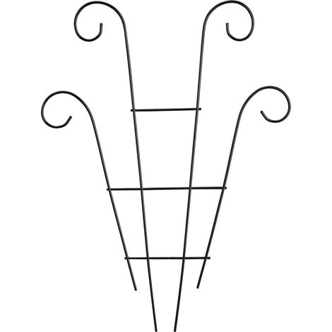 Treillis de Plantes Support Métallique Treillis Vertical pour Plantes Grimpantes En Pot ou En Jardins 40 x 30 cm Noir Treillis Simple et Durable Treillis de Support pour Vignes Treillis Solide pour Pl (1/5)
