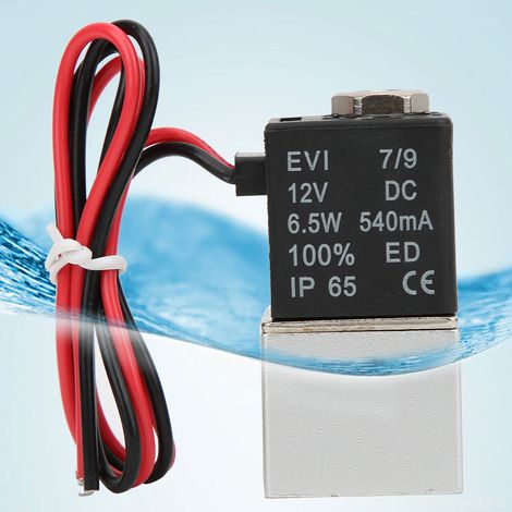 Schnellwirkendes Magnetventil für Wasser, Luft und Öl, 2-Wege-Ventil, Gehäuse aus Aluminiumlegierung, DC12VG, 1/8 Zoll (1/5)