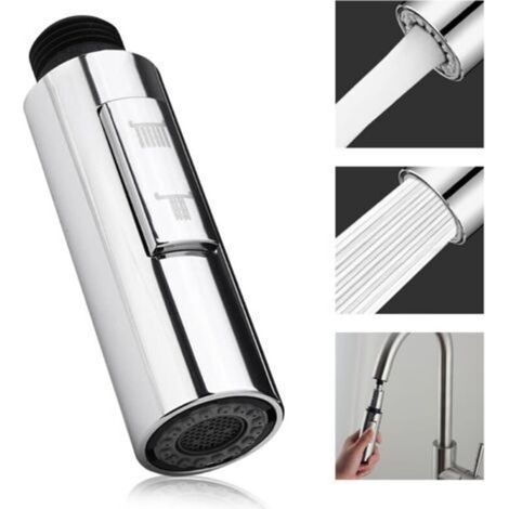 2 Modes Douchette Robinet Cuisine, G1/2 Robinet Pulvérisateur Extractible, Tête Douchette Evier Cuisine, Convient pour évier de Cuisine et Robinet de Douche Extractible Avec Finition Chromée (1/5)